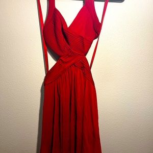 BCBG MAXAZRIA RED CUT OUT DRESS